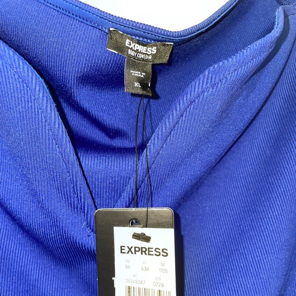 NWT Express Body Contour Ribbed Off The Shoulder Thong Bodysuit XL - Picture 7 of 12